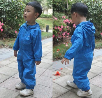 kids rain suits & puddle suits baby one-piece raincoat waterproof breathable outdoor boys rainwear girls overall  thin ventilate