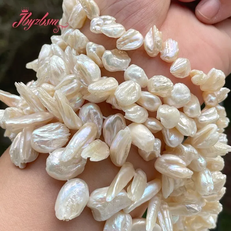 TOP Drilled White Reborn Keshi Natural Freshwater Pearl Beads for DIY Bracelet Necklace Earrin Rings Charms Jewelry Making 15