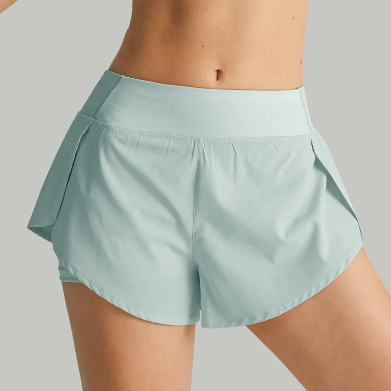 Sport Shorts Women Sportswear Double-deck Running Shorts Yoga Bottoms Summer Gym Fitness Training Jogging Short Pants 6