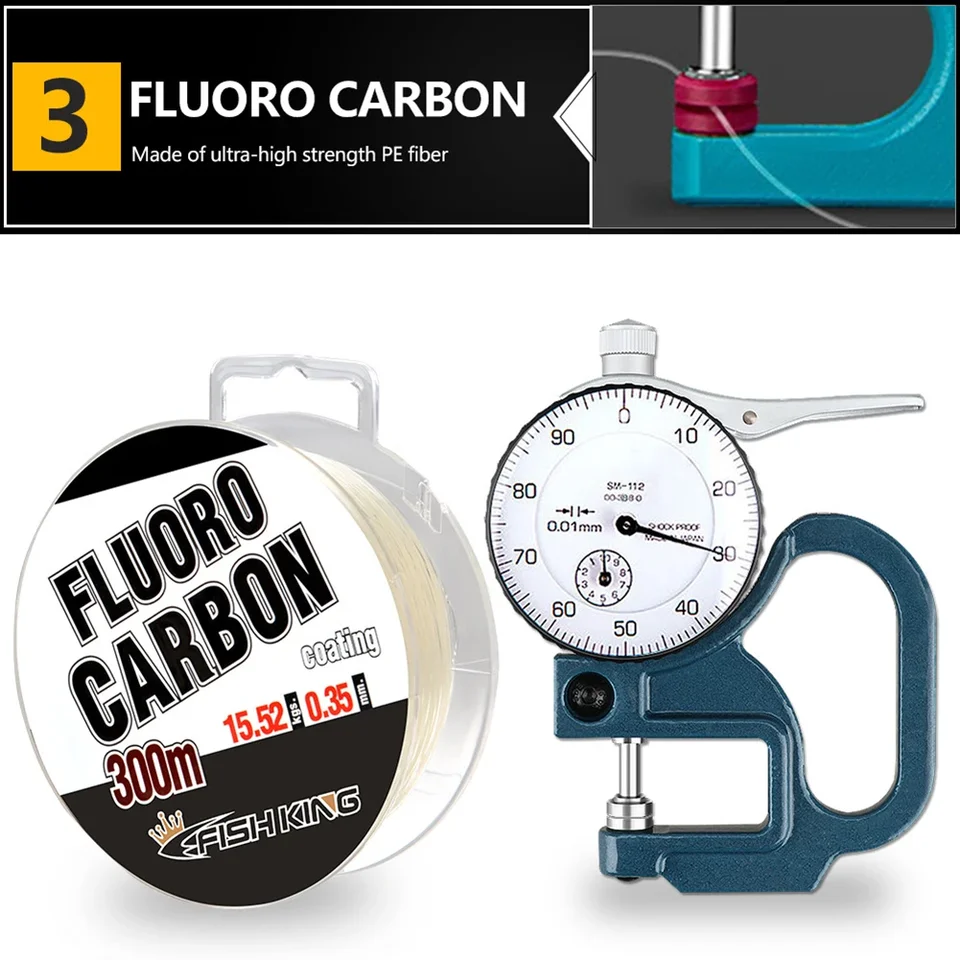 Ligne De Pêche 300 M En Fluorocarbone Pour Lancer Et