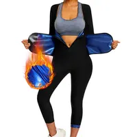 Sauna Jumpsuit For Women Weight Loss Sweat Suit Full Body Top Pants Waist Trainer,Adjustable Belt,Underarm And Crotch Breathable 5