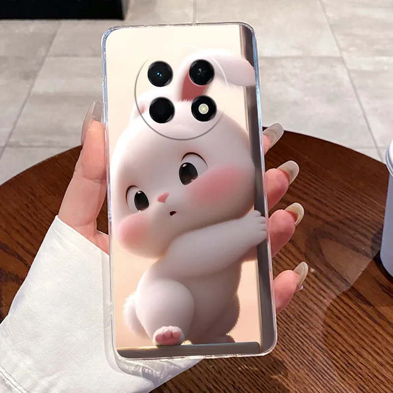 Aesthetic Cute Cat Cartoon Soft Silicone Transparent Phone Case Cover