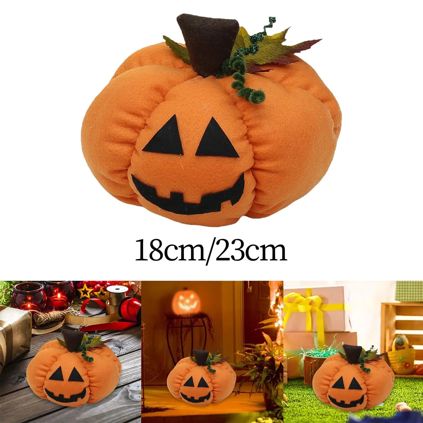 Halloween Pumpkin Ornament Home Decor Fall Harvest Thanksgiving Evil Pumpkins Statue Desk Collectibles Fall Simulated Pumpkin