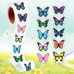 Colorful Butterfly and Flower Stickers - 500pcs Decorative Decals (H0944 - 1inch)
