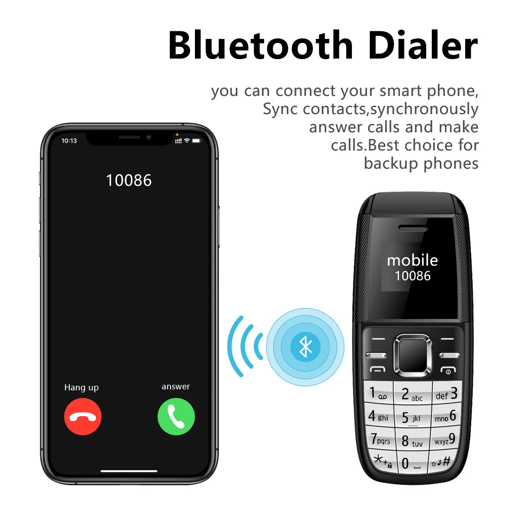 XUESEVEN BM200 Mini Mobile Phone Dual SIM Standby Magic Voice Bluetooth Dial Wireless Bluetooth Earphones Mini Button Telephones 3