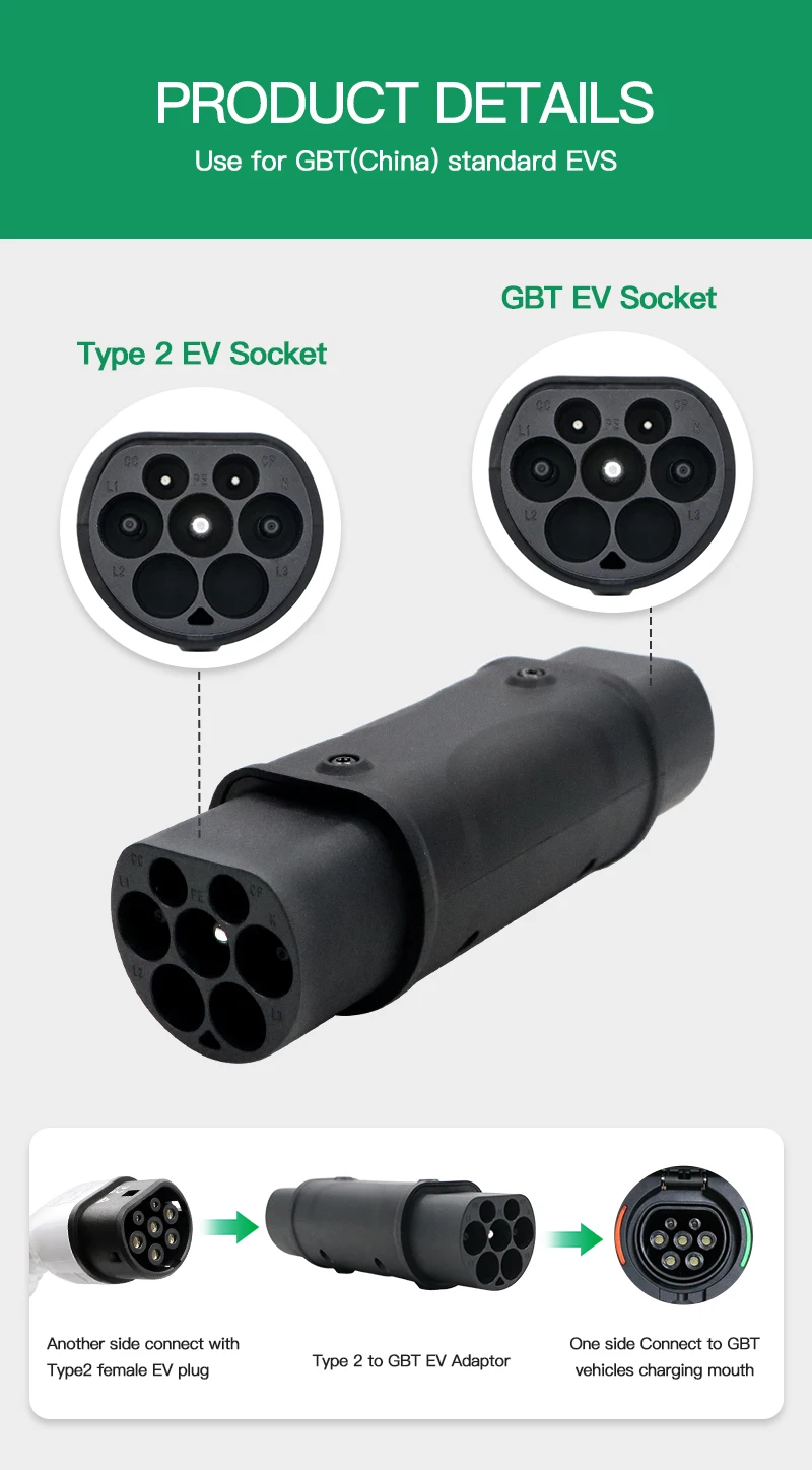 Type 2 to GBT EV Charger Adaptor IEC 62196 To GB China Standard EV Charger Converter Adapter 16A 32A for EVSE Charging 8 Type 2 to GBT EV Charger Adaptor IEC 62196 To GB China Standard EV Charger Converter Adapter 16A 32A for EVSE Charging 3
