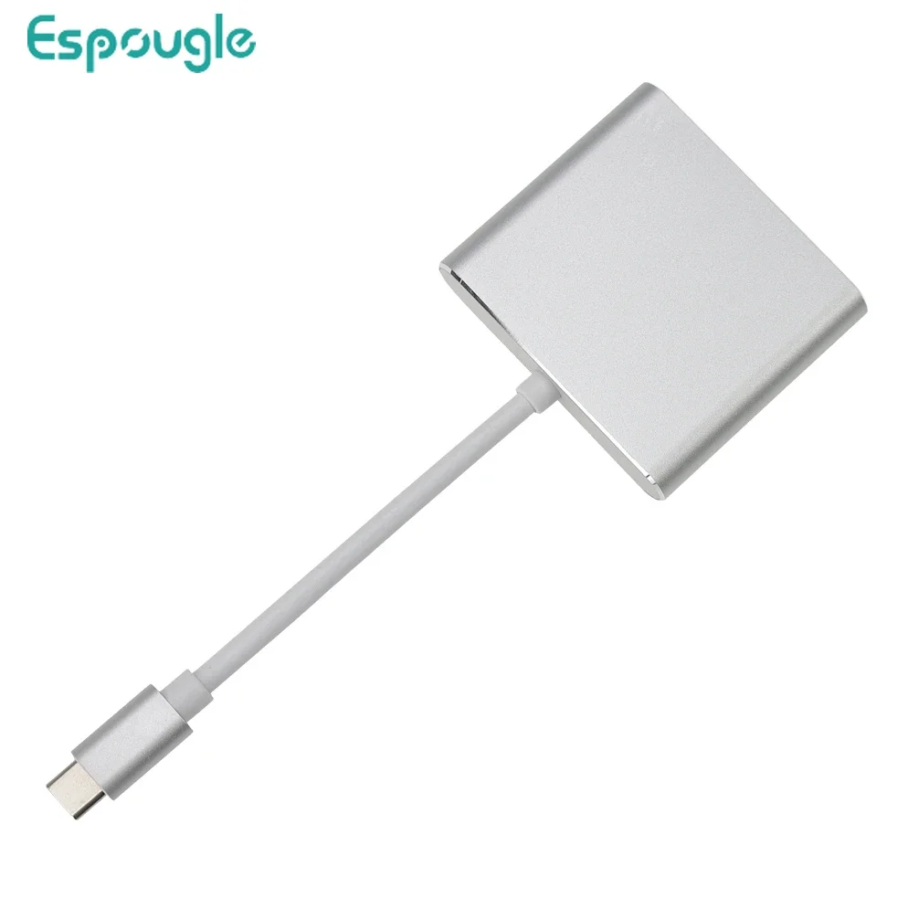 10 Pz Type-C 3 In 1 Adattatore Usb/Hdmi/Type-C Convertitore Adattatore Usb 3.1 Usb-C Hub 3.1 Per Mac Air Pro Samsung S8 Huawei Mate10