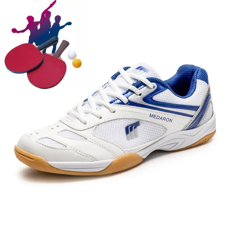 Professional Men's and Women's Table Tennis Shoes Spring Lightweight Badminton Shoes Men's Lace-up Breathable Volleyball