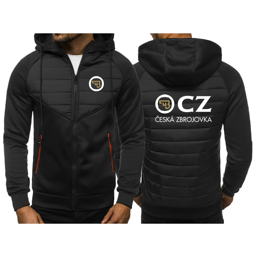 

CZ Ceska Zbrojovka 2024 men's new fashion tri-color cotton-padded jacket leisure and comfortable sports coat