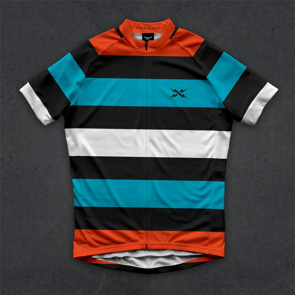 thumbnail image 1 of Ropa de ciclismo de verano para hombre del equipo Twin Six 6, camiseta de ciclismo, ropa para bicicleta de montaña, bicicleta de carretera, triatlón, uniforme de manga corta, 1 of 5