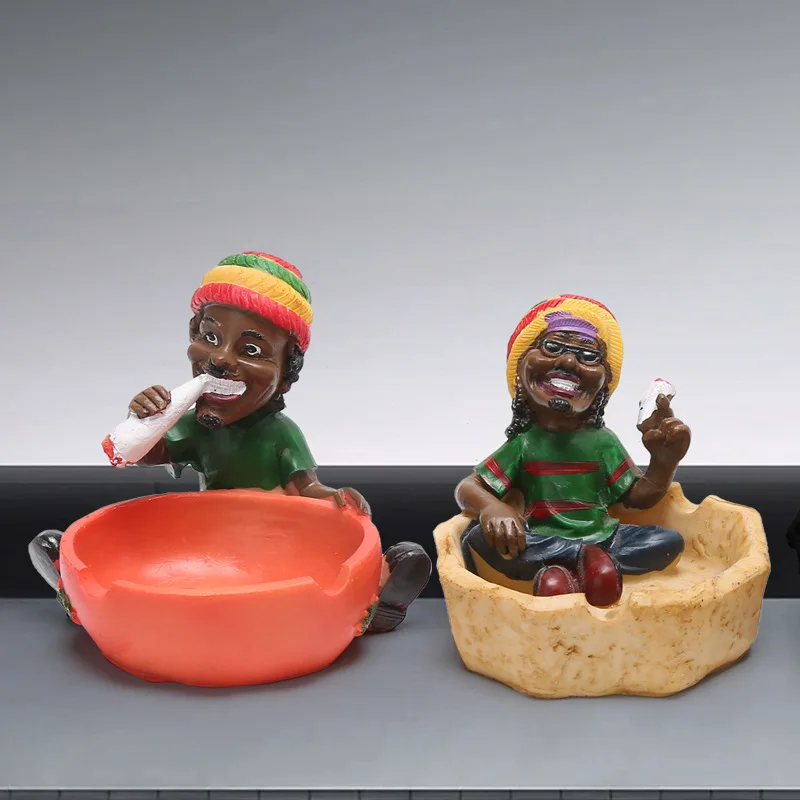 Small Jamaican ashtray features fine resin ashtray home collector crafts cigarettes ashtray