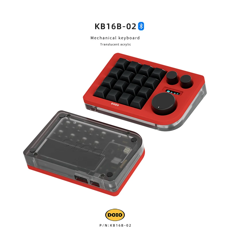 Bluetooth Doio-Kb16b-02レトロメカニカルキーボード,デュアルモード 