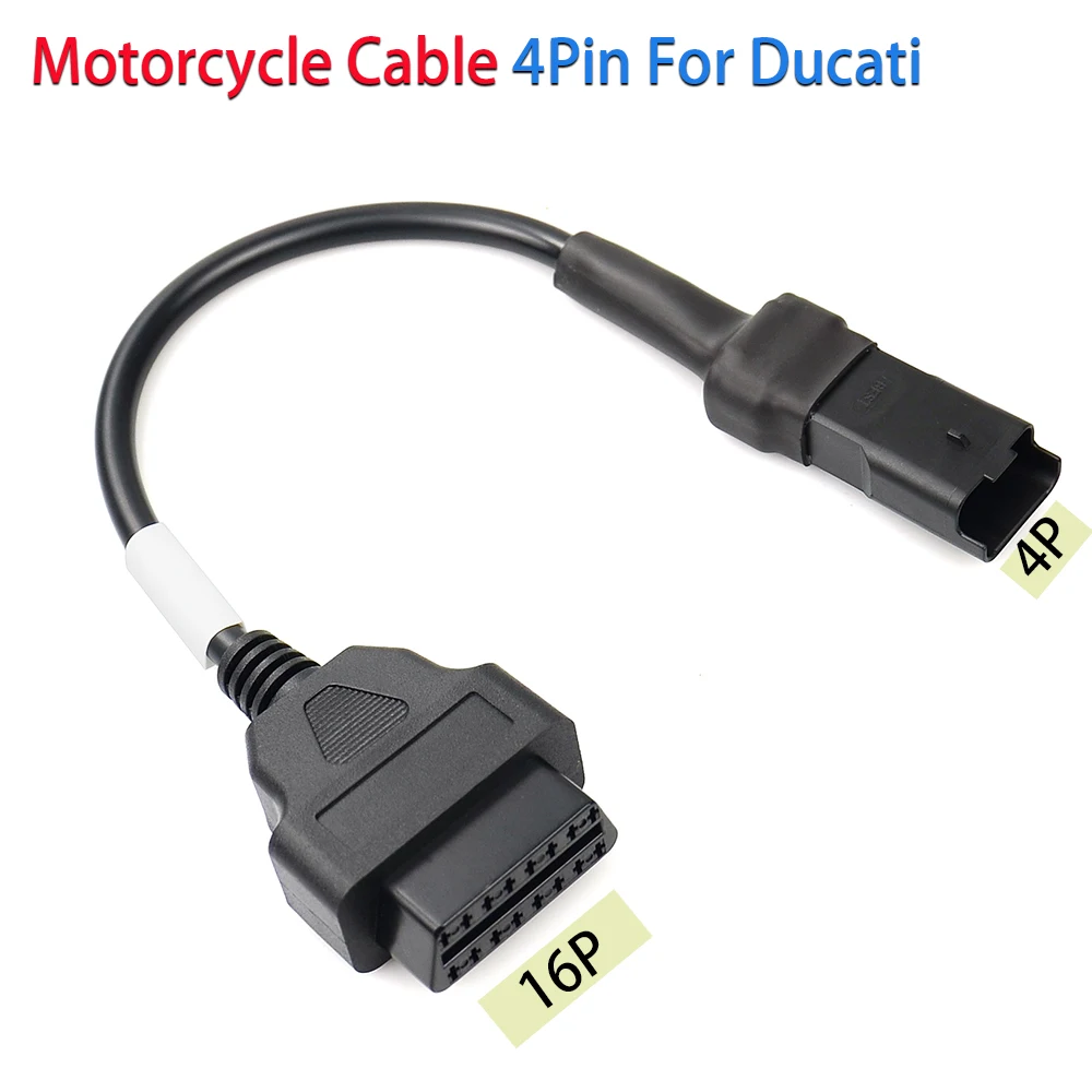 

OBD Motorcycle Cable For Ducati 4 Pin Plug Cable Diagnostic Cable 4P to OBD2 16 pin Adapter