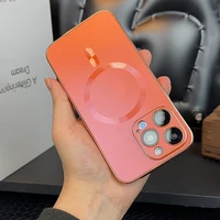 Coque IPhone Magnétique Signature™ – Finition Titane Mat Haute Précision - Rouge Ambre Impérial™