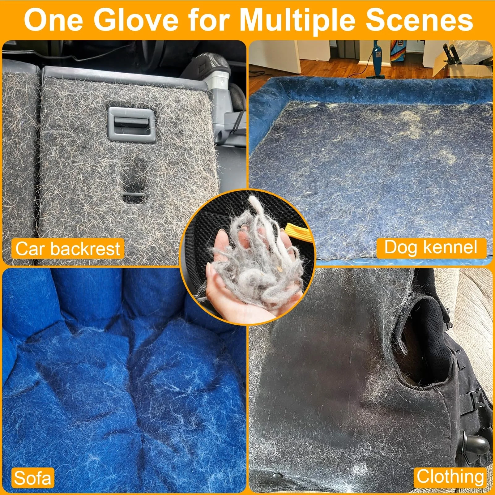 Double-Sided Pet Grooming Gloves, Cat Grooming Gloves, Pet Grooming Gloves for Dogs Bathing, Versatile Grooming Gloves for Washi 2