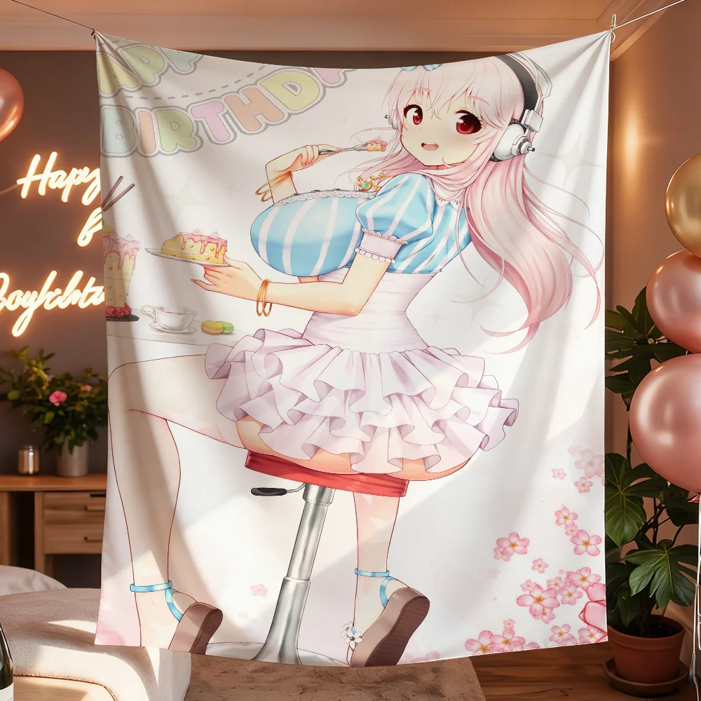 Vibrant Super Sonico Picnic & Party Flag for Home and Outdoor Decoration