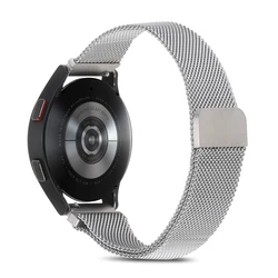 Stylish Milanese Loop Stainless Steel Watch Strap - Adjustable Bracelet Band for 22mm (Silver)