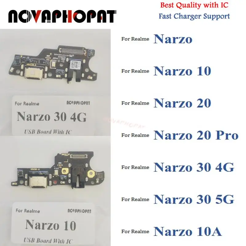 Novaphopat For Realme Narzo 10 20 30 10A Pro 4G 5G USB Dock
