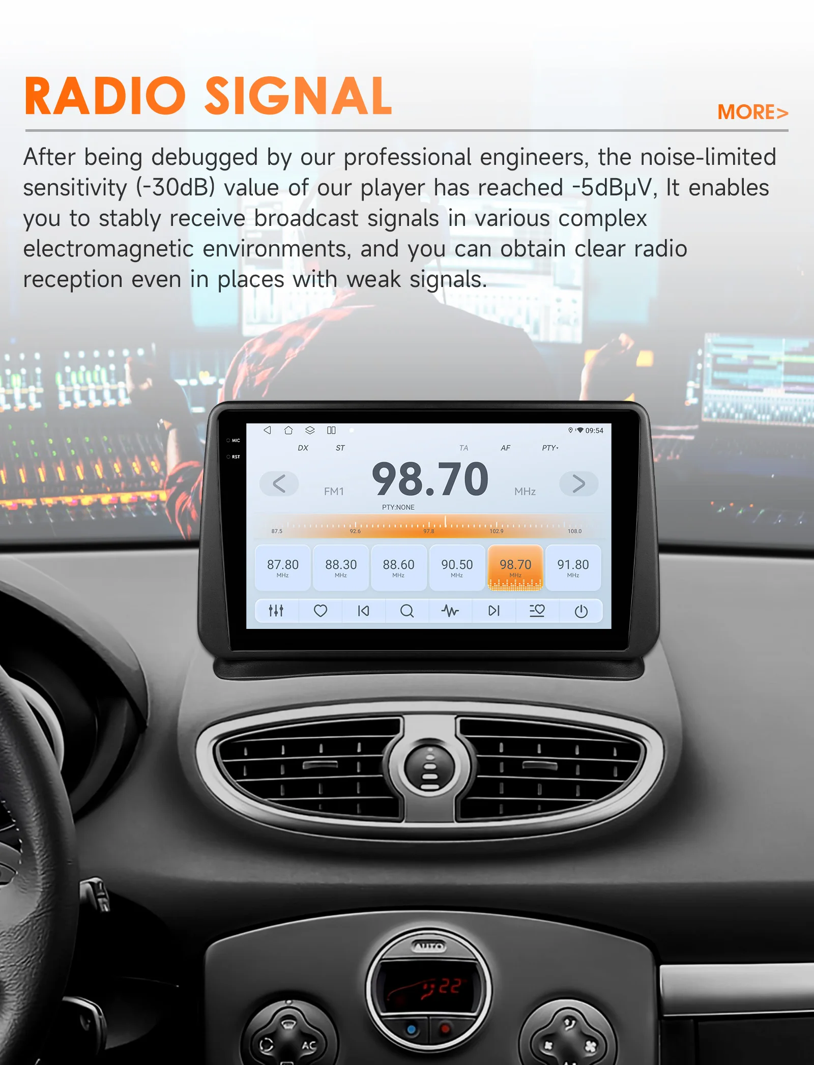 Hizpo 2Din 9 Zoll Android Autoradio für Renault Clio 3 2005–2014 Snapdragon 6115 RDS DSP 4G Auto CarPlay GPS Navigation 360 ° CAM – Detail 19