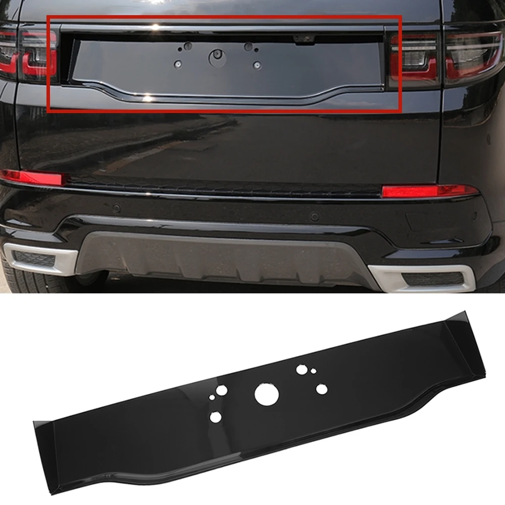 

Rear License Plate For Land Rover Discovery Sport 2015-2020 Black Trunk Lid Lift Gate Licence Molding Number Panel Holder Cover