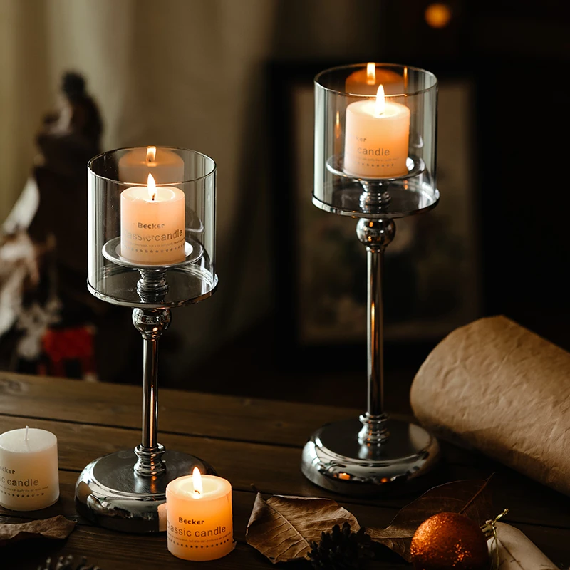 

Transparent Candle Holders Small Nordic Style Table Wedding Candle Holders Free Shipping Velas Decorativas Home Accessories