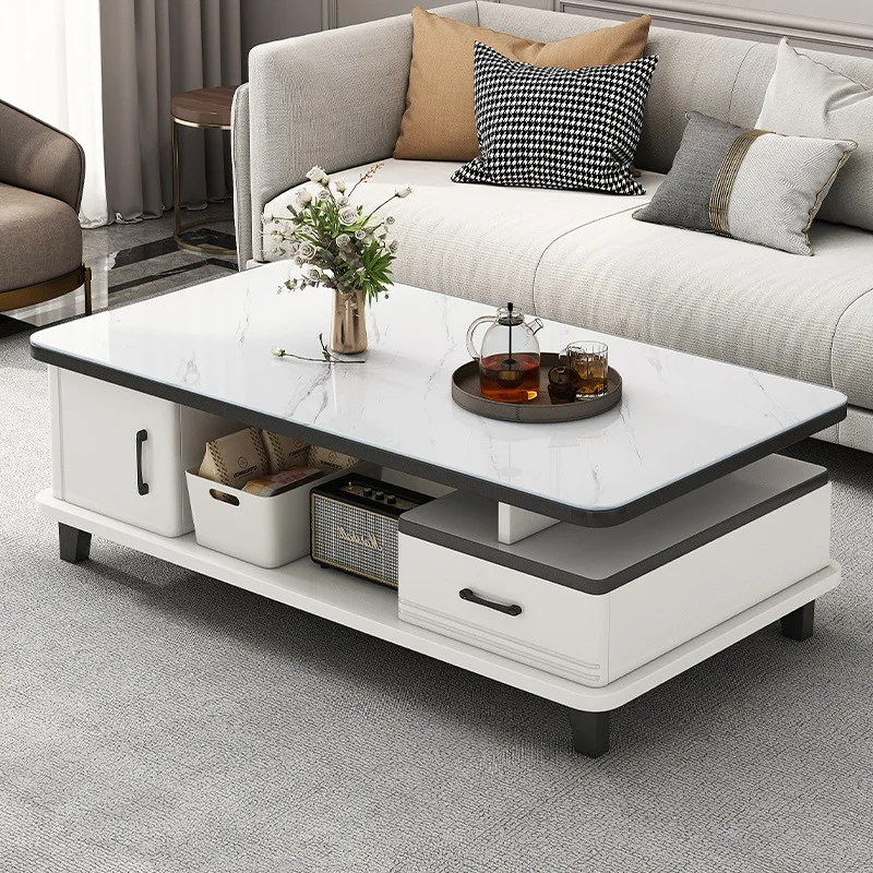 

Light Luxury Coffee Table Simple Modern TV Cabinet Unit Thickened Desktop Plate Tea Table