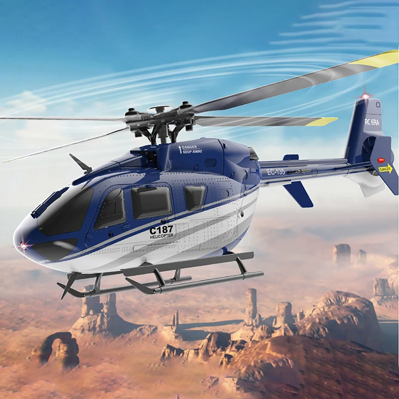 

2023 Hot C187 RC Helicopter 2.4Ghz 4CH 6-Axis Gyro Altitude Hold Remote Control Airplane Toy RTF Gift For Kids Or Adults EC135