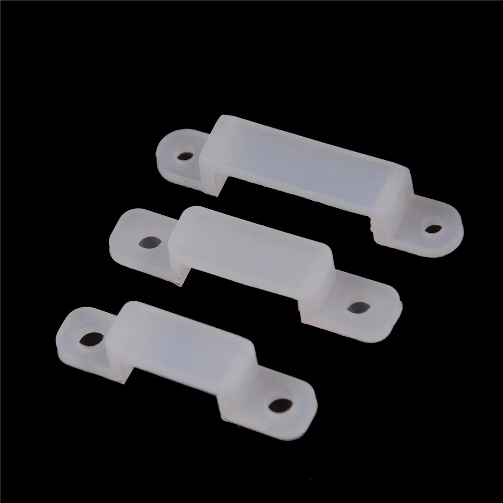 10Pcs/lot 10mm 14mm 17mm Width Silicone Mounting Connector Clip For 220V  IP67 Waterproof 3528 5050 5630 LED Strip Fixing Holder - AliExpress