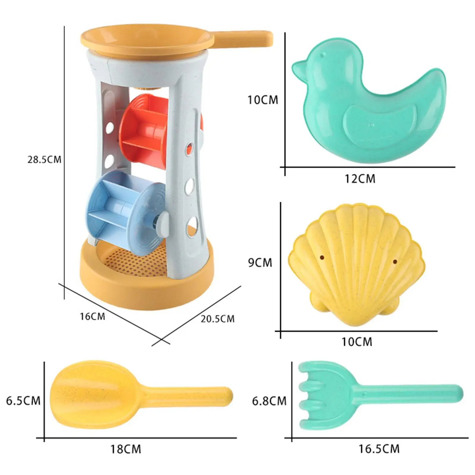 5Pcs Beach Sand Toy Beach Sand Sifter Toy for Backyard Birthday Bathtime Toy