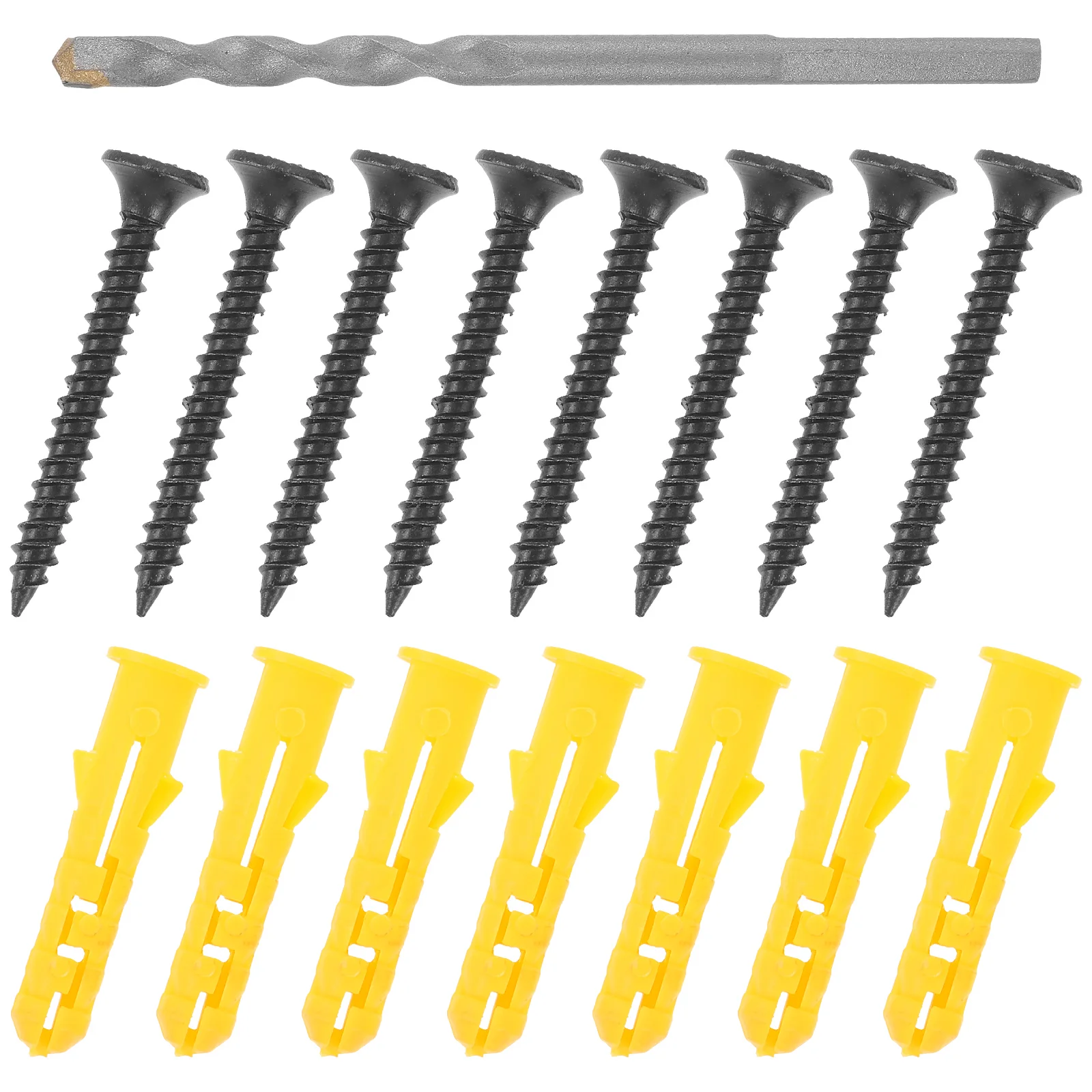 Wall Anchor and Screw Set Screws with Concrete Fixing Tool Plasterboard Anchors Plasters for Plastic
