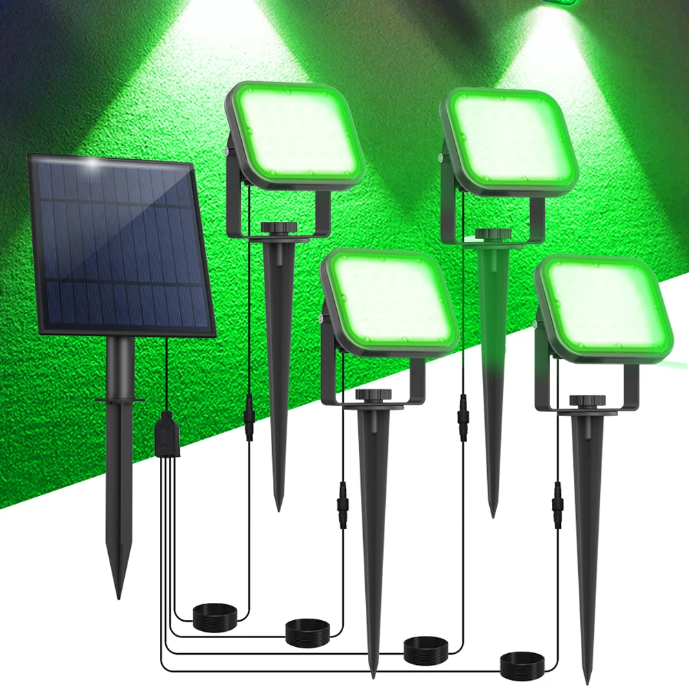 

Green Solar Light 20LEDS Outdoor IP65 Waterproof Landscape Solar Lamp For Street Garden Decor 4 In 1 Wall Pathway Lawn Spotlight