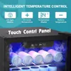 Beverage Refrigerator and Cooler, 126 Can Mini Fridge with Glass Door, Small Refrigerator with Adjustable Shelves 3
