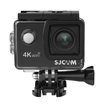 SJCAM SJ4000 Câmera de ação WiFi 4K FHD 30M à prova d'água 2.4G WiFi 4x Zoom WIFI Câmeras de ação de vídeo esportivo CamBicycle Capacete