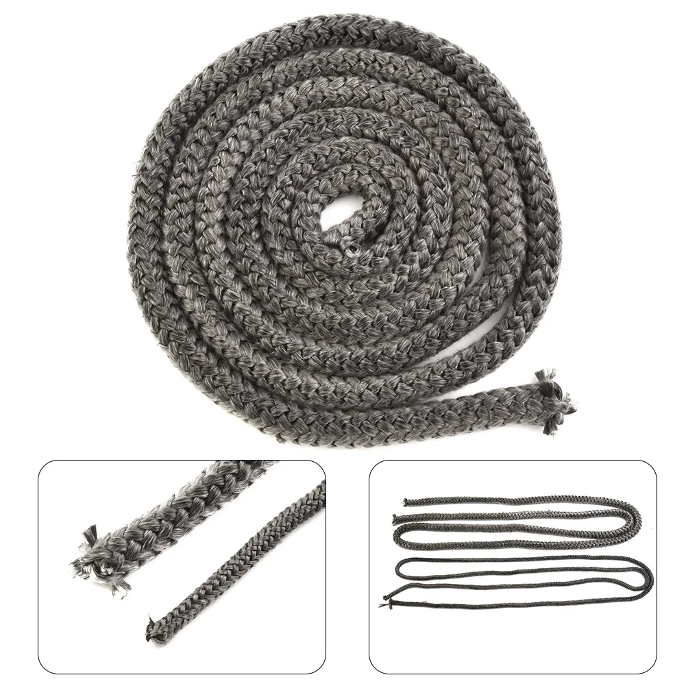 Fogão Preto com Corda Fogão a Lenha Queimador de Log Alta Temperatura Vedação de Lareiras Vedação de Porta 10 mm 12 mm 2m Comprimento