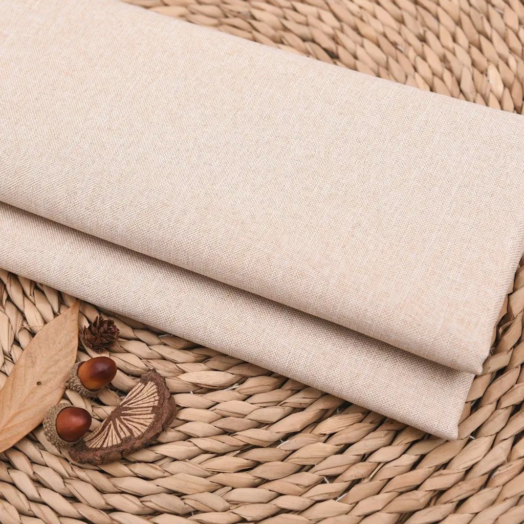 Plain Thickened Cotton Linen Fabric Upholstery By The Meter for Sofa Pillow Cushion Handmade DIY Sewing Encrypt Cloth Beige Gray
