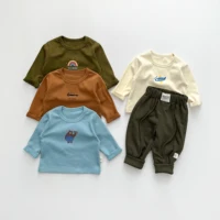 Autumn And Spring Newborn Infant Baby Boys And Girls Cotton Printing O-neck Long-sleeved T-shirt Kids Fashion Baby Clothing 2