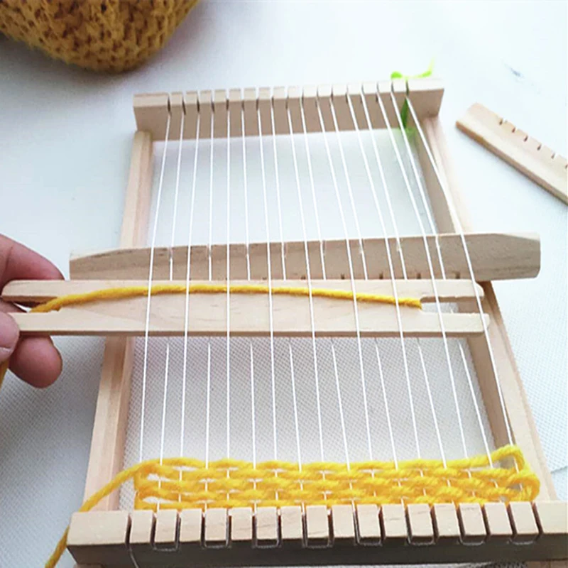 직기 키트 나무 직기 직조 공예 초보자와 어린이에게 적합한 DIY 공예 직기