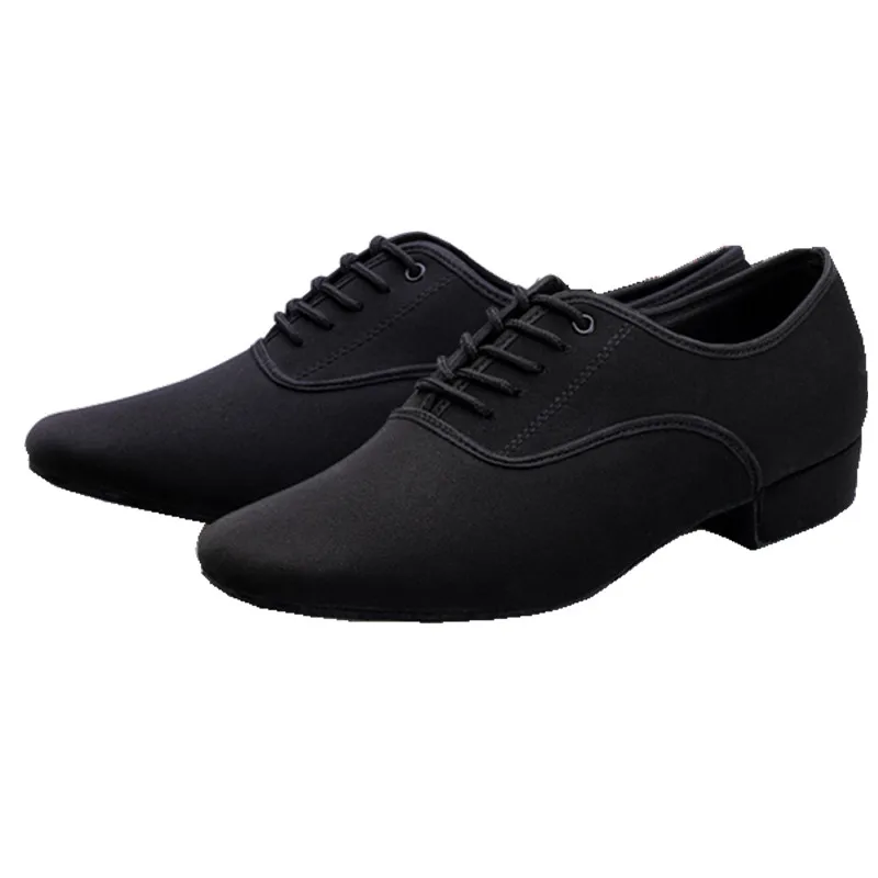 

Men's Modern Jazz Sneaker for Men Professional Black Oxford Upper Latin Salsa Shoe Plus Size Low Heel Tango Ballroom Dance Shoes