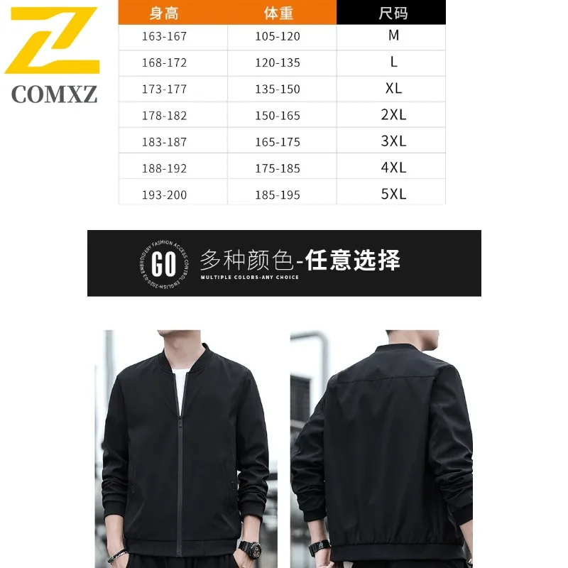 EiAO  Jacket Men's Baseball  Waterproof Windproof Casual Coat for Hiking Camping Fishing Trendy Outdoor Spring Fall Wear 2025