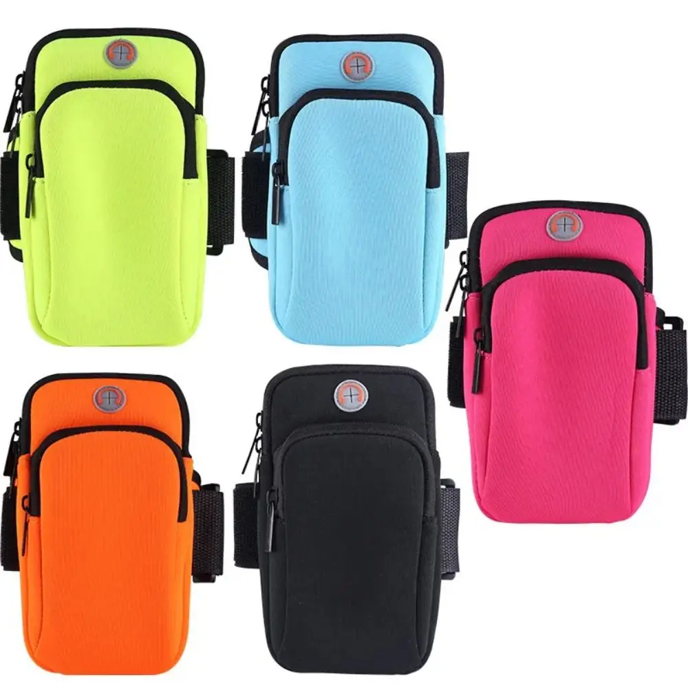 Breathable Waterproof Neoprene Sports Armband with Headset Access and Mesh Design - Black/Blue/Green
