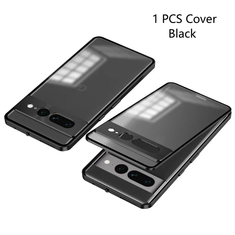 Durable Aluminum Alloy & Clear Acrylic Back Phone Case - Shockproof Protection