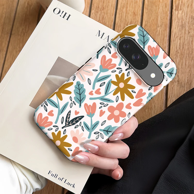 Acrylic Shockproof Phone Case with Floral Design