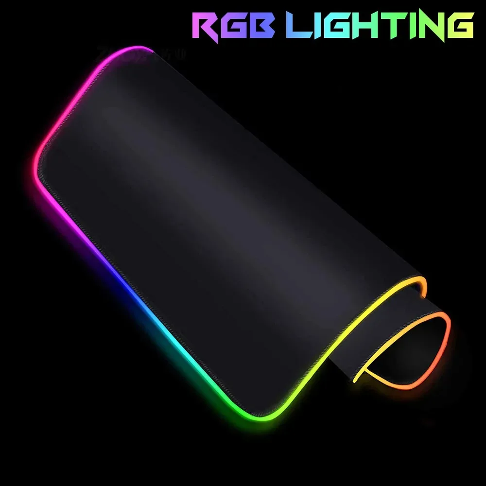 Genshin Impact Xiao RGB Gaming Mouse Pad Non-Slip Colorful Luminous Desk Mat Keyboard Mouse Mat 900x400 Large LED Mousepad Gamer