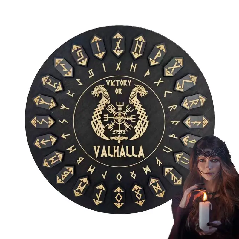 Juego De Runas De Bruja Con Guía – Runas De Madera Talladas, Kit Completo Con Bolsa Y Caja, Ideal Para Adivinación, Meditación Y Rituales, Para Principiantes