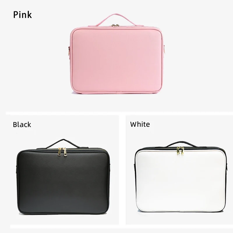 Waterproof PU Leather Cosmetic Bag Professional Large Capacity Storage Make up Handbag Case Travel Toiletry Makeup bag For Women 2