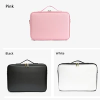Waterproof PU Leather Cosmetic Bag Professional Large Capacity Storage Make up Handbag Case Travel Toiletry Makeup bag For Women 2