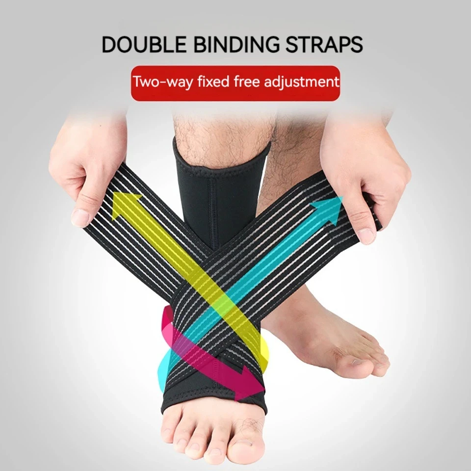 Compression Ankle Pressure Guard Ankle Post-Injury Recovery Bandage Outdoor Basketball Football Mountaineering Sport Unisex 1Pcs