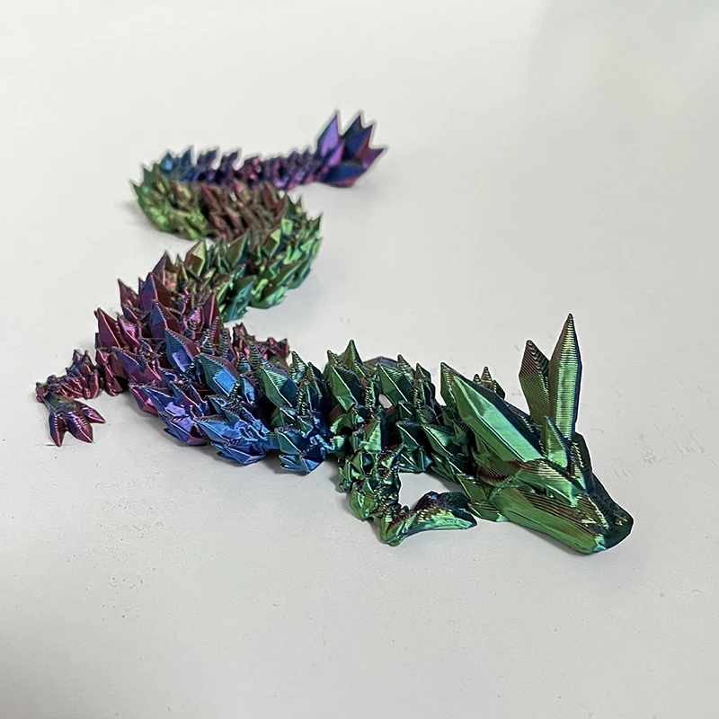 3D Printed Gem Dragon Crystal Fidget Toy Rotatable Articulated Dragon Egg Ideal Gift For Kids With ADHD Perfect For Birthdays 4