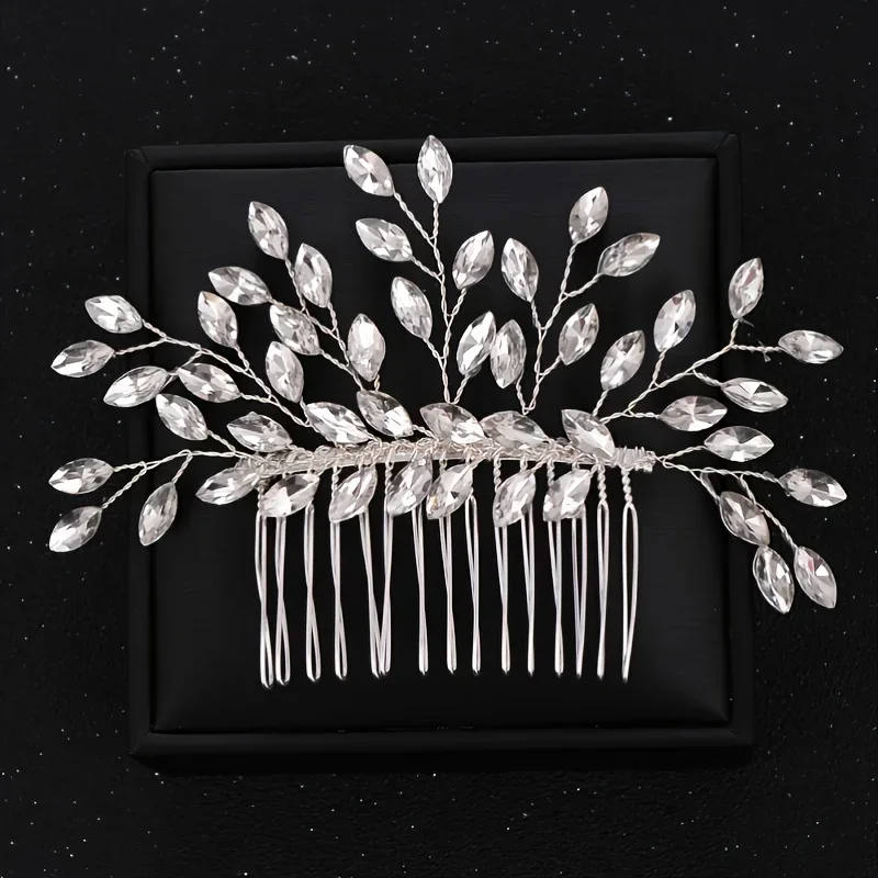 Luxury Crystal Hair Comb Clip Hairpin For Women Bride Rhinestone Bridal Wedding Hair Accessories Jewelry Comb Clip Hairpin Gift