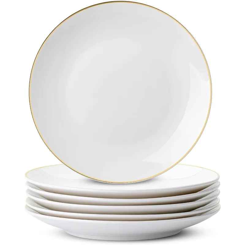 White Porcelain Dinner Plates, Set of 12, 10.5", White Dishes, Porcelain Dinner Plates, Plate Set for 12